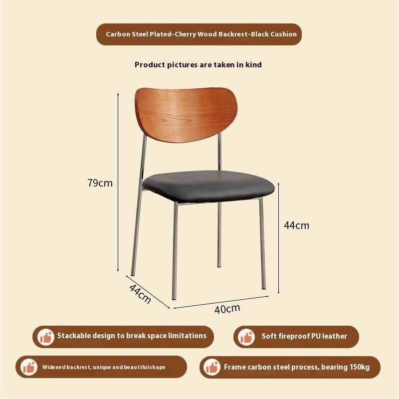 เก้าอี้วินเทจพร้อมพนักพิงร้านอาหารที่ออกแบบฝรั่งเศส