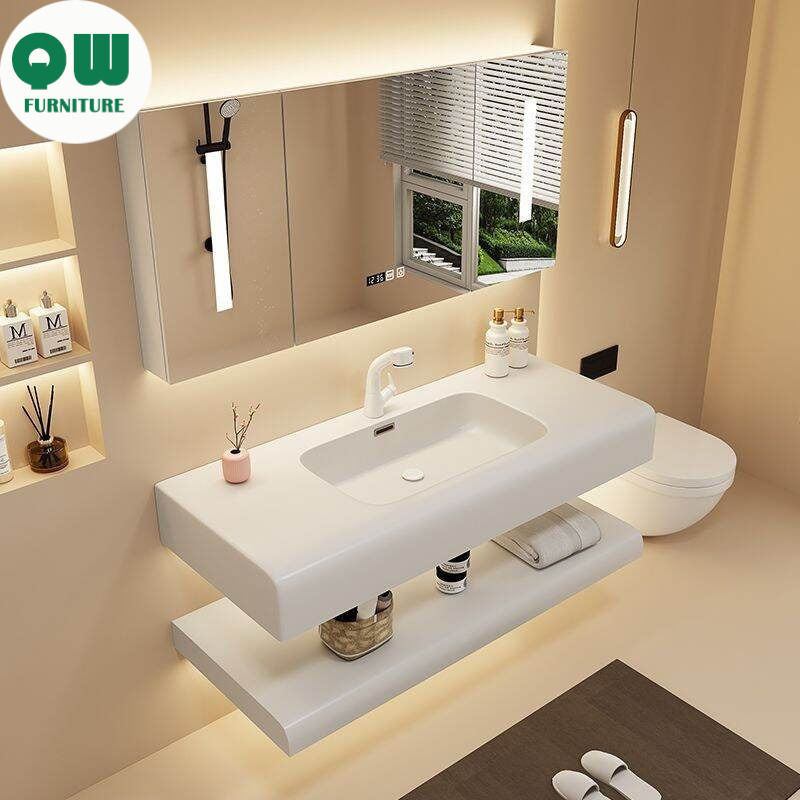 อ่างหินล้างมือในห้องน้ำตู้กระจกอัจฉริยะตามที่คุณต้องการ