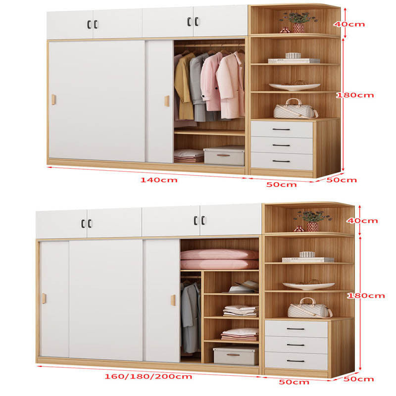 ห้องนอนบ้านห้องนอนประกอบง่ายประตูบานเลื่อนประหยัดขนาดเล็กสำหรับเด็ก