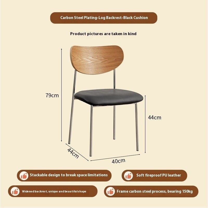 เก้าอี้วินเทจพร้อมพนักพิงร้านอาหารที่ออกแบบฝรั่งเศส