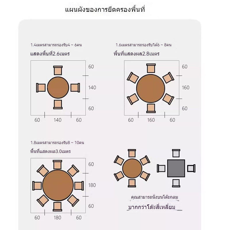 โต๊ะรับประทานอาหารไม้เนื้อแข็งและเก้าอี้รวมหน่วยขนาดเล็กในครัวเรือนพร้อมโต๊ะหมุนโต๊ะกลมวอลนัทสีดำ