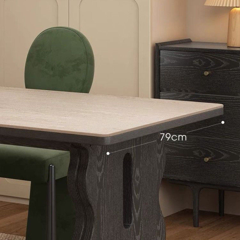 ส่วนนอร์ดิกสูง Hole Stone Board ตารางที่รองรับวินเทจในส่วนของสีดำและสีวอลนัทโบราณความหนาทนทาน