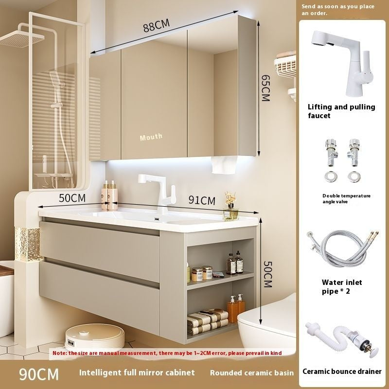 ตรวจสอบห้องน้ำตู้กระจกสมาร์ทห้องน้ำฮาร์ดแวร์เซรามิก