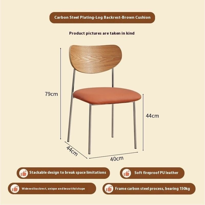 เก้าอี้วินเทจพร้อมพนักพิงร้านอาหารที่ออกแบบฝรั่งเศส