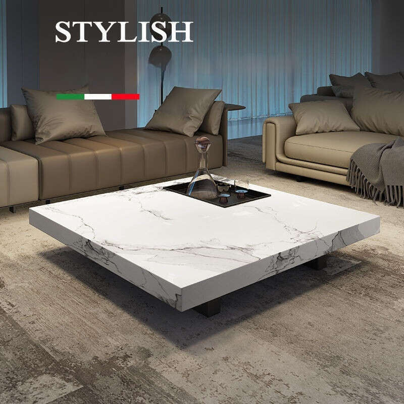 ส่วนอิตาลีแสงที่เพิ่มขึ้นขนาดเล็กห้องนั่งเล่นบ้านสี่เหลี่ยมแผ่นหินโต๊ะกาแฟเพื่อรองรับการออกแบบ