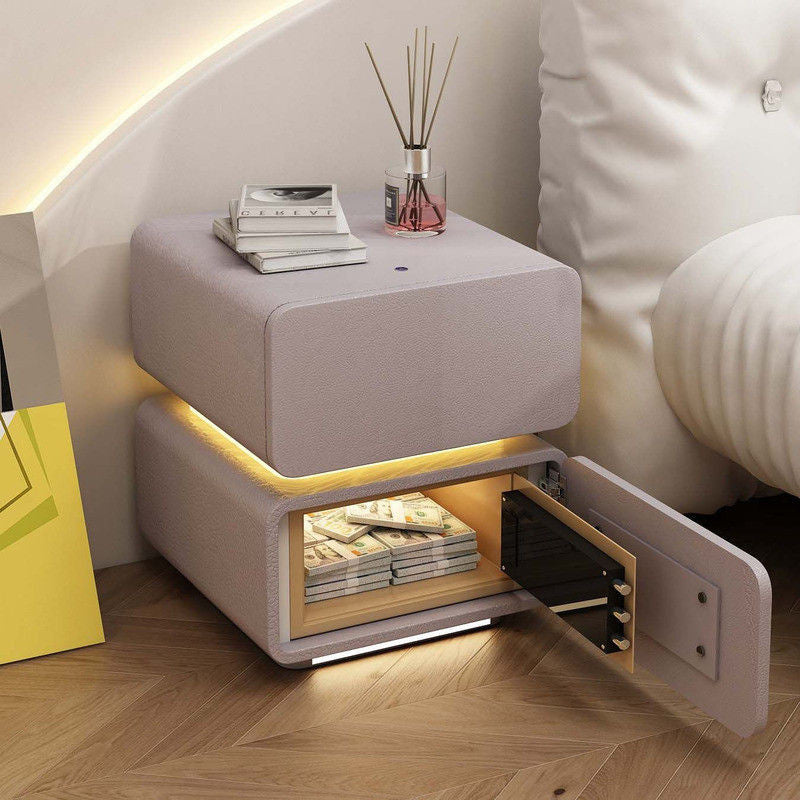 สมาร์ทระงับกับตู้ชั้นวางของแสงหรูหราพรีเมี่ยมตู้ห้องนอนใหญ่พร้อมไฟ