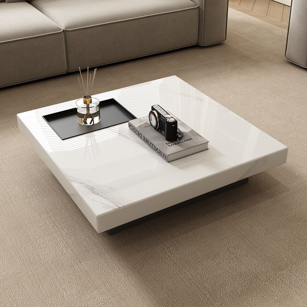 ส่วนอิตาลีแสงที่เพิ่มขึ้นขนาดเล็กห้องนั่งเล่นบ้านสี่เหลี่ยมแผ่นหินโต๊ะกาแฟเพื่อรองรับการออกแบบ