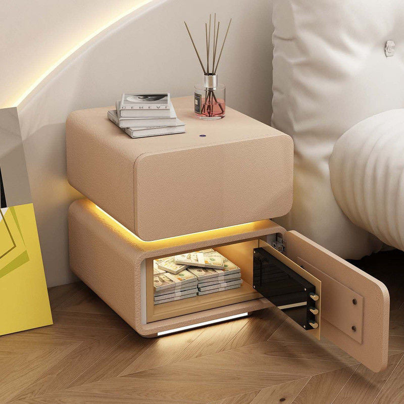 สมาร์ทระงับกับตู้ชั้นวางของแสงหรูหราพรีเมี่ยมตู้ห้องนอนใหญ่พร้อมไฟ