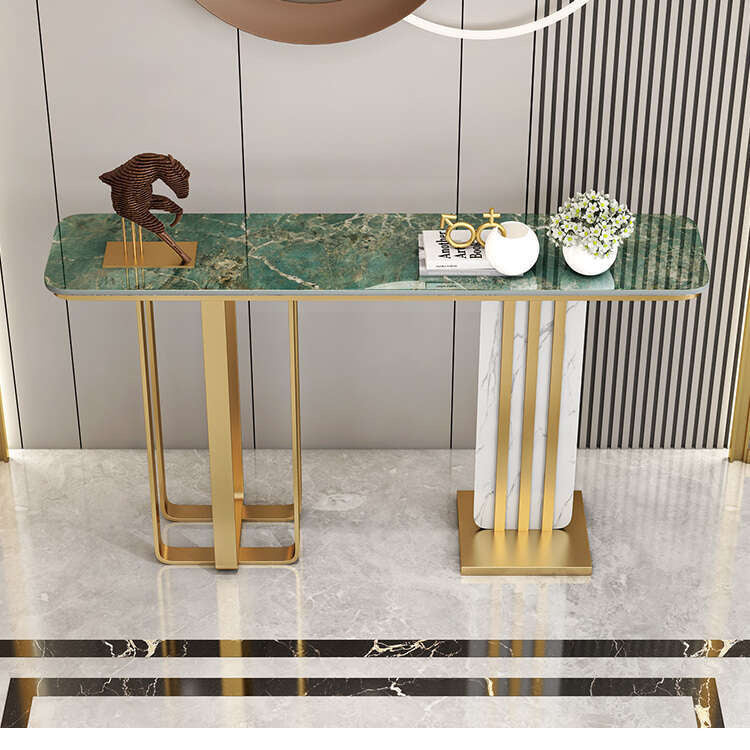 Italian style living room bar Stone entrance Wall-mounted partition table