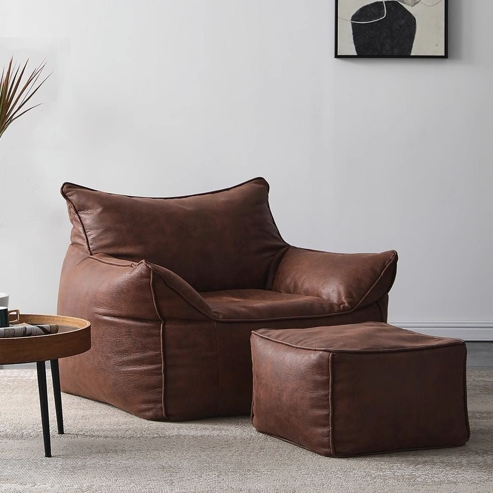 Simple American Style Ins Wind Living Room Single Lazy Sofa Bed High Bounce Tatami Mat Not Sagging Oil Wax Surface