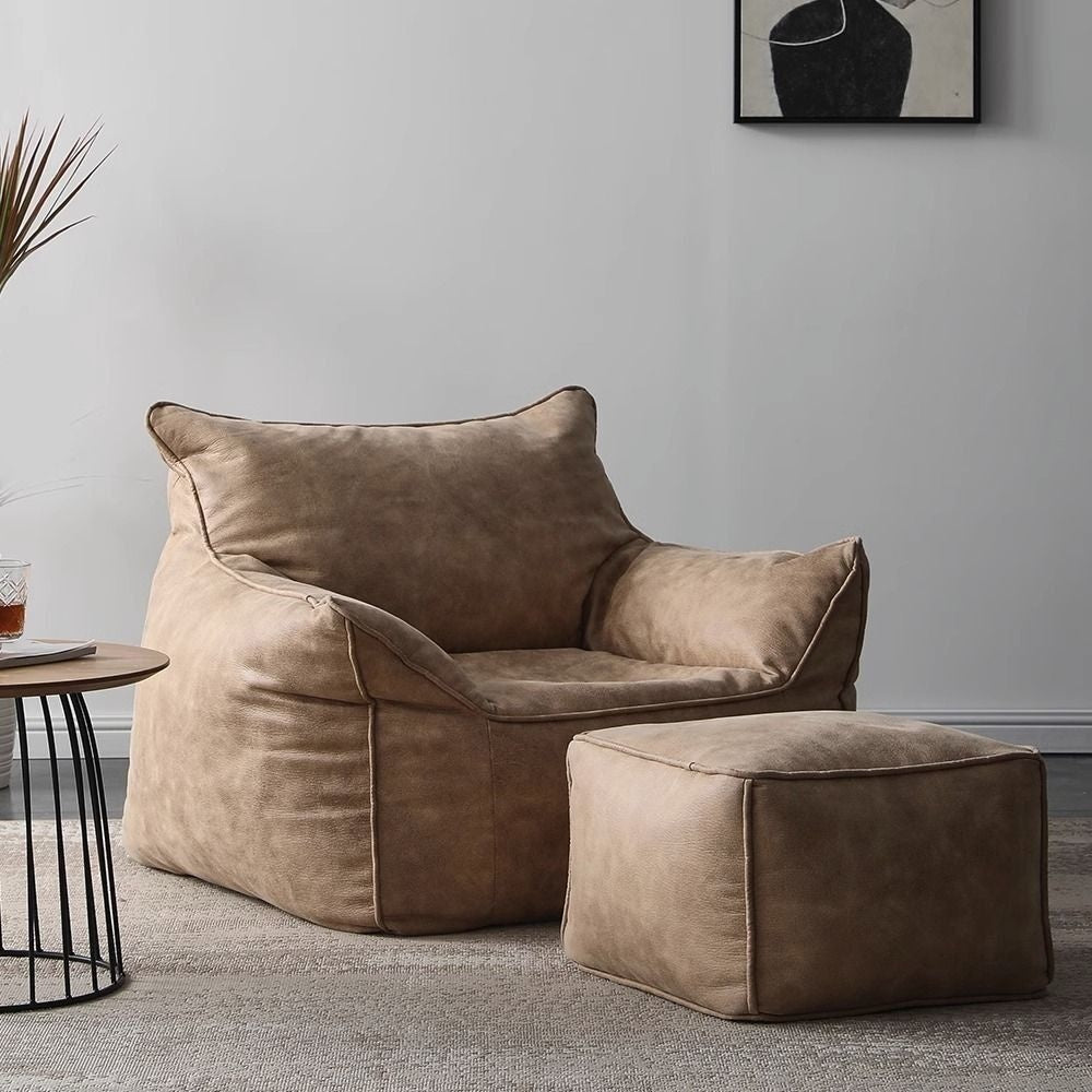 Simple American Style Ins Wind Living Room Single Lazy Sofa Bed High Bounce Tatami Mat Not Sagging Oil Wax Surface