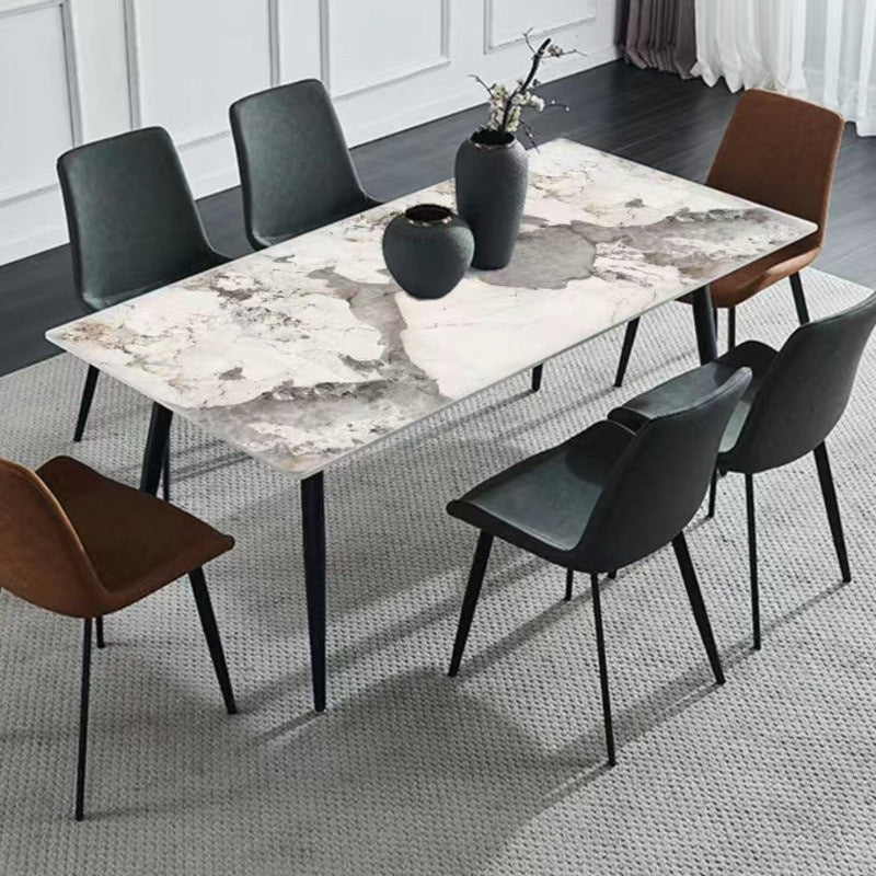 Rectangular Marble Dining Table Luxurious, minimalist, Italian style for small rental rooms/