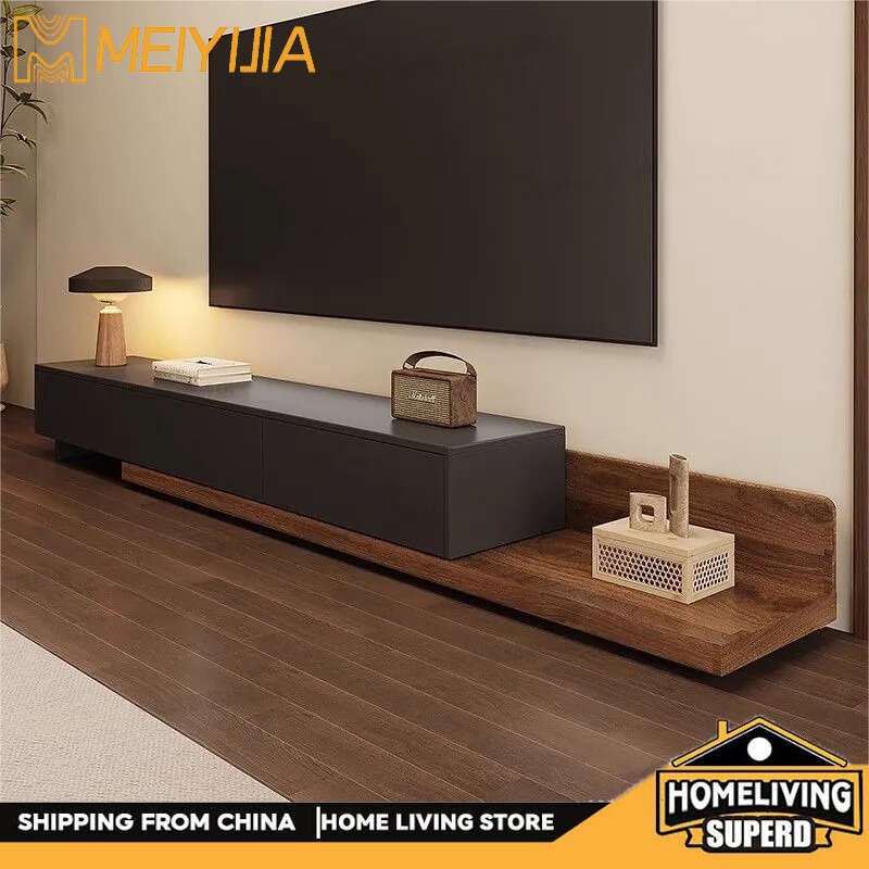 and Coffee Table Set, Expandable TV Stand, Modern Minimalist Floor Cabinet