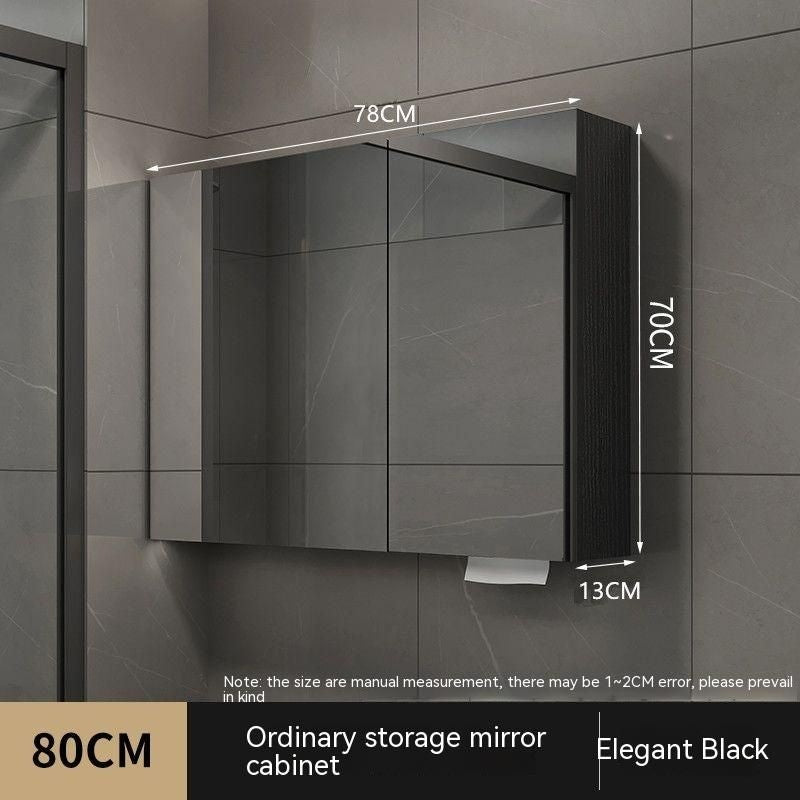 QW- Smart Solid Wood Wall Mounted Bathroom Mirror Storage Cabinet