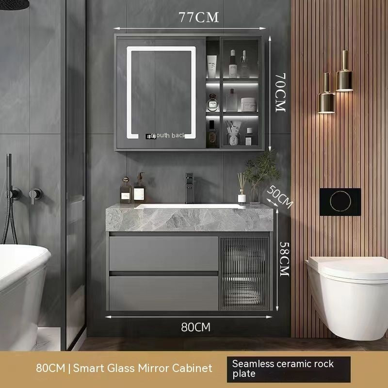Rockboard ห้องน้ำล้างมือห้องน้ำในห้องน้ำตู้กระจกสมาร์ท 