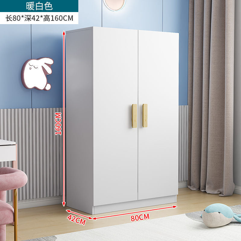 Solid Wood Home Bedroom Modern Baby Children Simple Storage Cabinet with Drawers Wardrobe