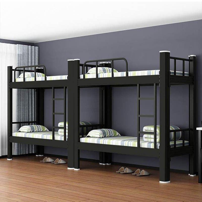 Upper lower wrought iron bunk high and low steel frame beds, double beds