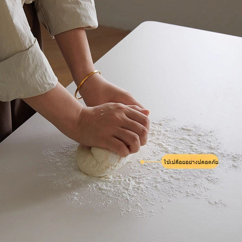 Nordic Style Dining Set with Solid Wood Top Square Table and Chairs