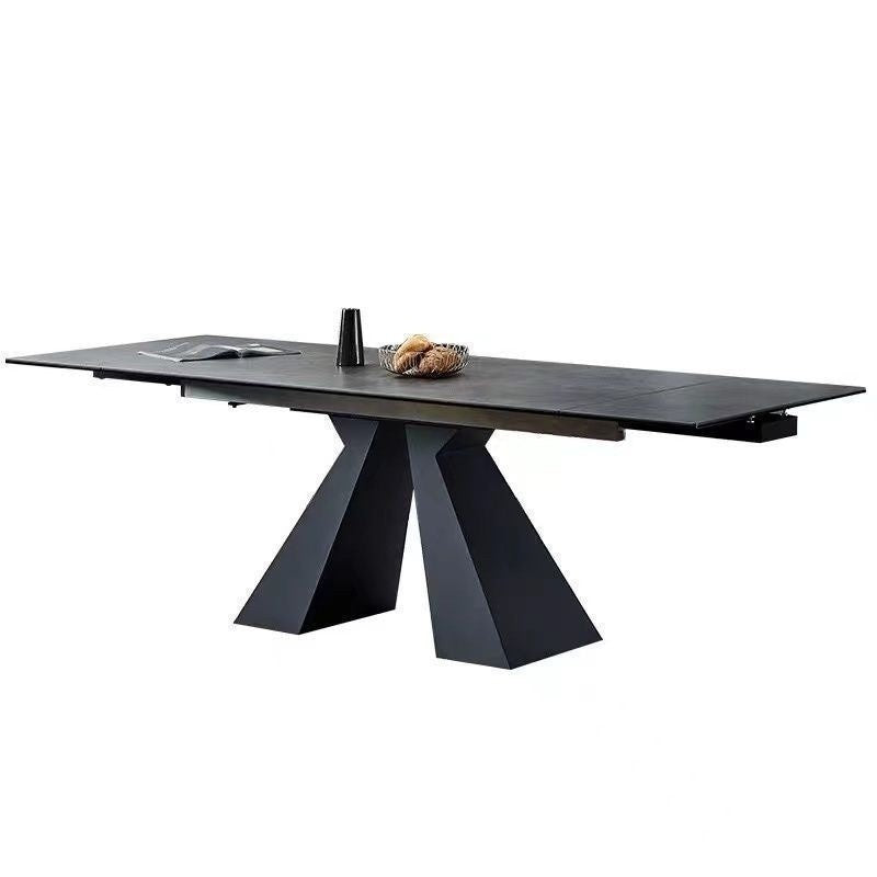Simple Italian style Expandable design Modern minimalist dining table