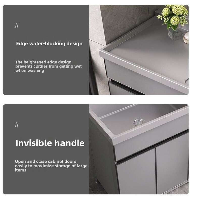 QW- Bathroom Storage Cabinet Washbasin Set Aluminum alloy storage cabinet