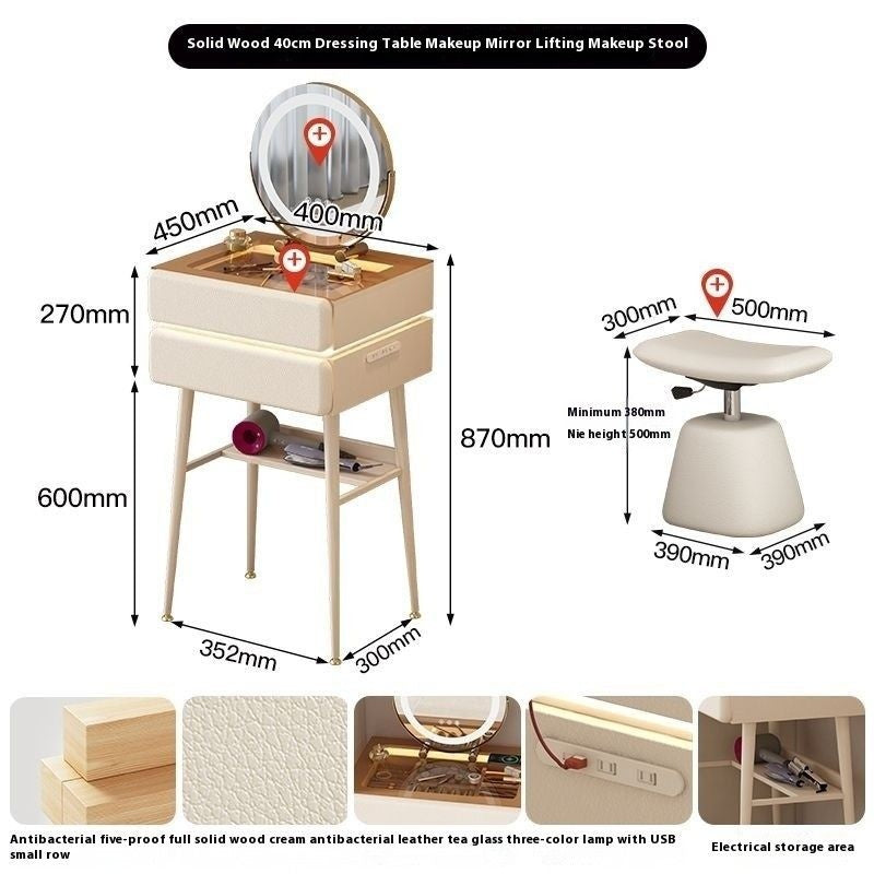 ในมินิห้องนอนขนาดเล็กโต๊ะเครื่องแป้งโต๊ะเครื่องแป้งโต๊ะเครื่องแป้งที่ทันสมัยสไตล์ใหม่ป้อมปราการ
