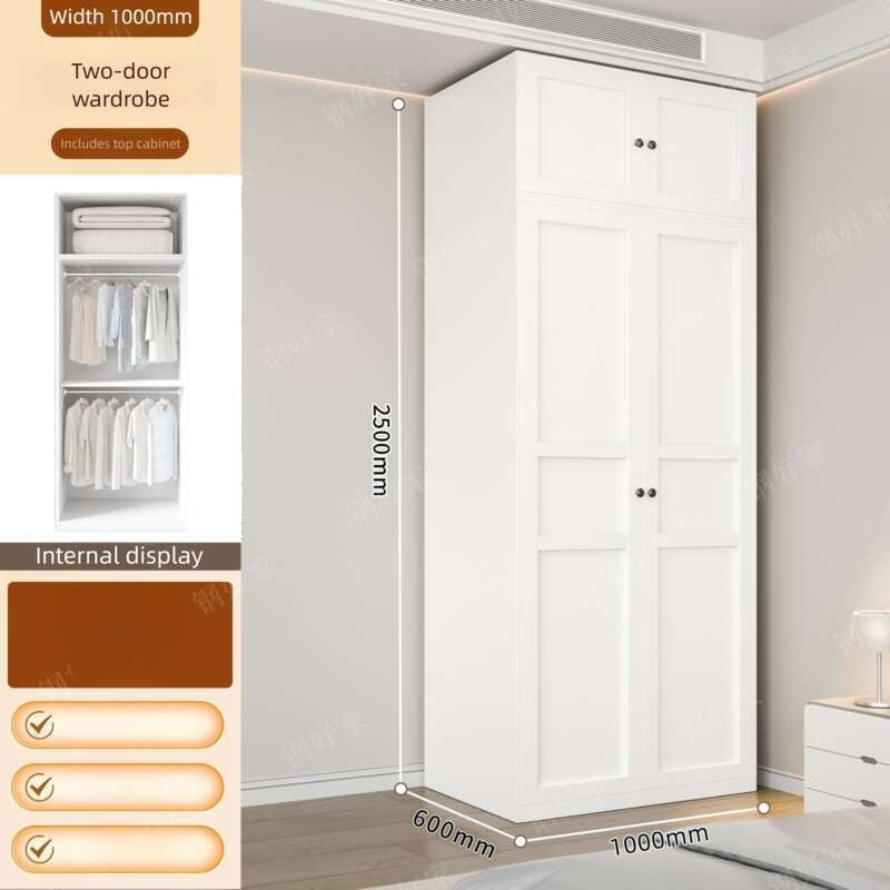 Thick metal wardrobe for home bedroom modern simple Floor standing storage cabinet
