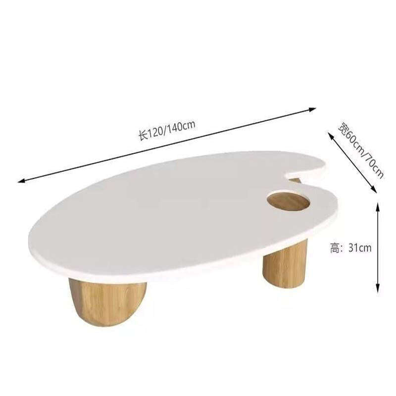 โต๊ะกาแฟ Nordic Modern Clouds Tea Table โต๊ะชาครีมสำหรับห้องนั่งเล่นที่บ้านเรียบง่ายบันทึกรูปร่างพิเศษ