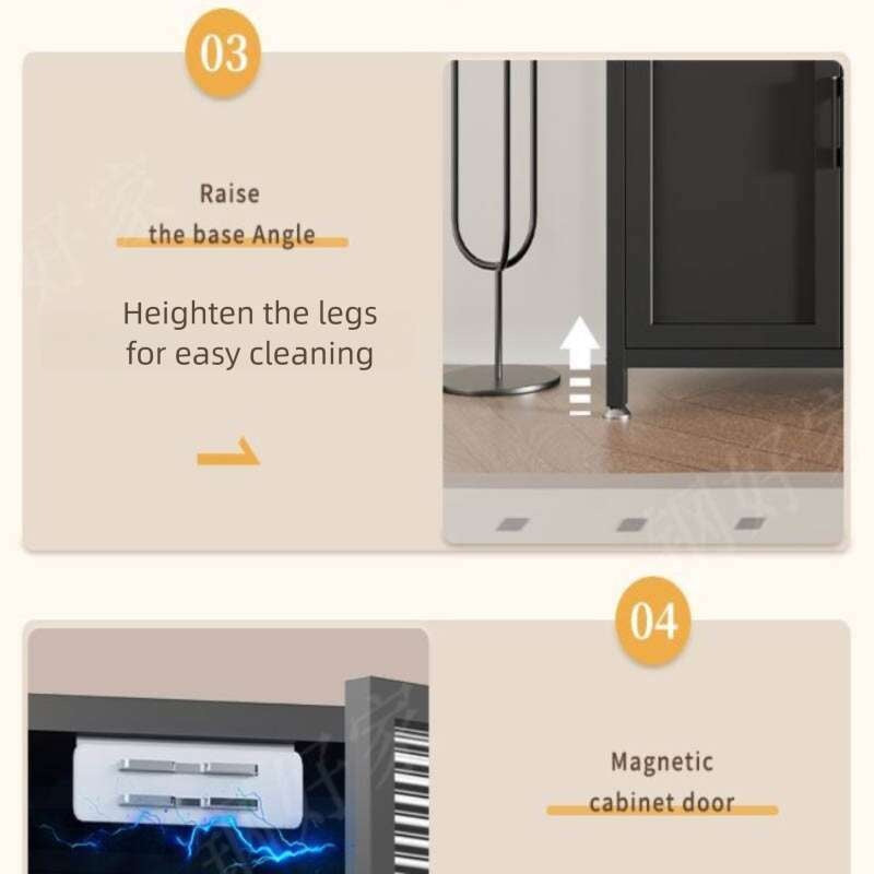 Simple Black for Home, Bedroom, Rental Room, Children's Metal Wardrobe