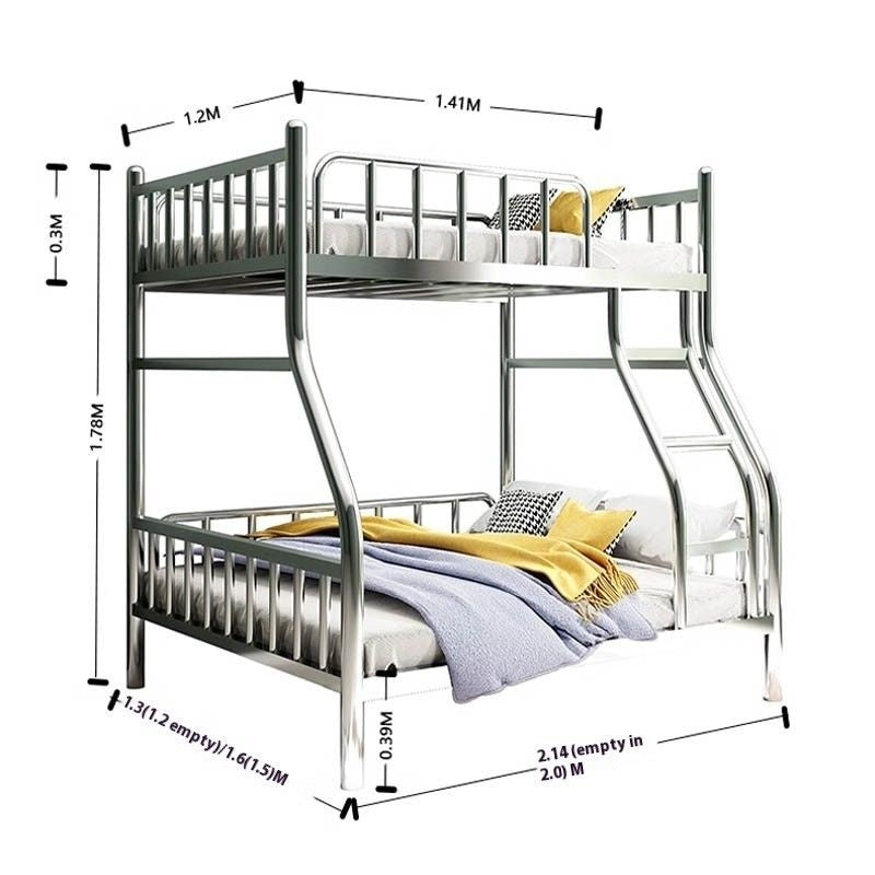 Bunk 304 thick stainless steel does not rust, high-low template bunk bed