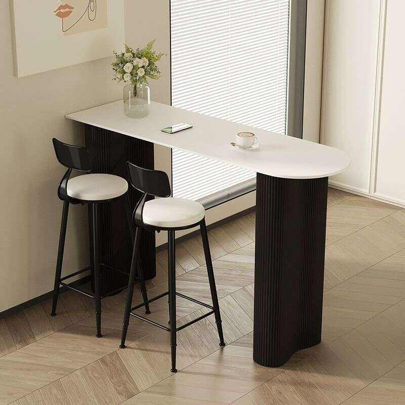 Slate for home use Modern simple and chair set. Sectional sofa side bar table with high legs