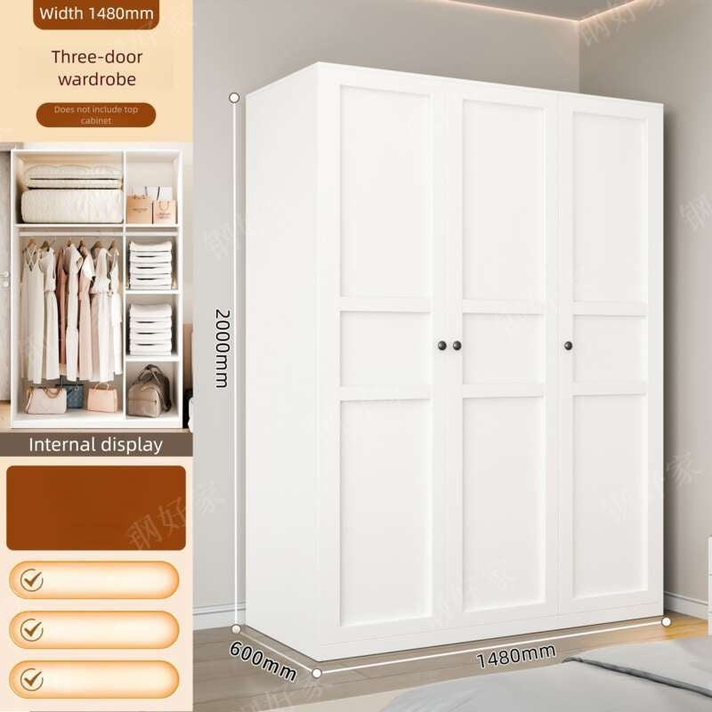 Thick metal wardrobe for home bedroom modern simple Floor standing storage cabinet