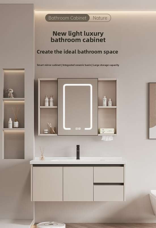 QW- Dressing table storage set, width 40 cm. Bathroom Mirror Cabinet