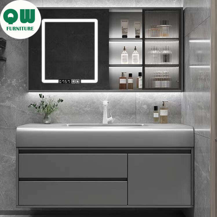 QW- Storage Smart Mirror Cabinet in the Bathroom, Bathroom Sink Set