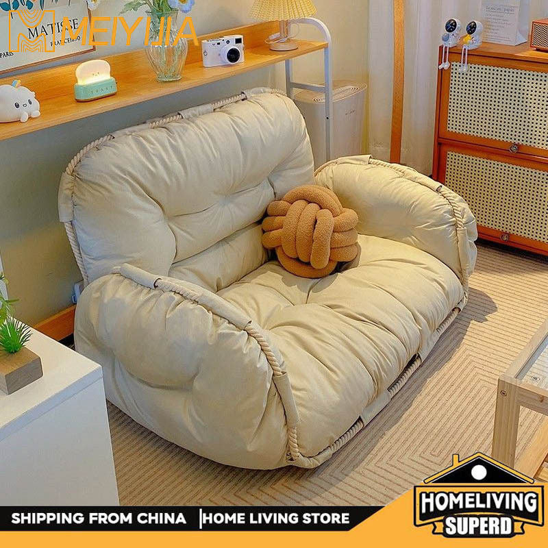 Teak Tatami Double Bedroom Living Room Balcony Small Sofa Lazy Chair