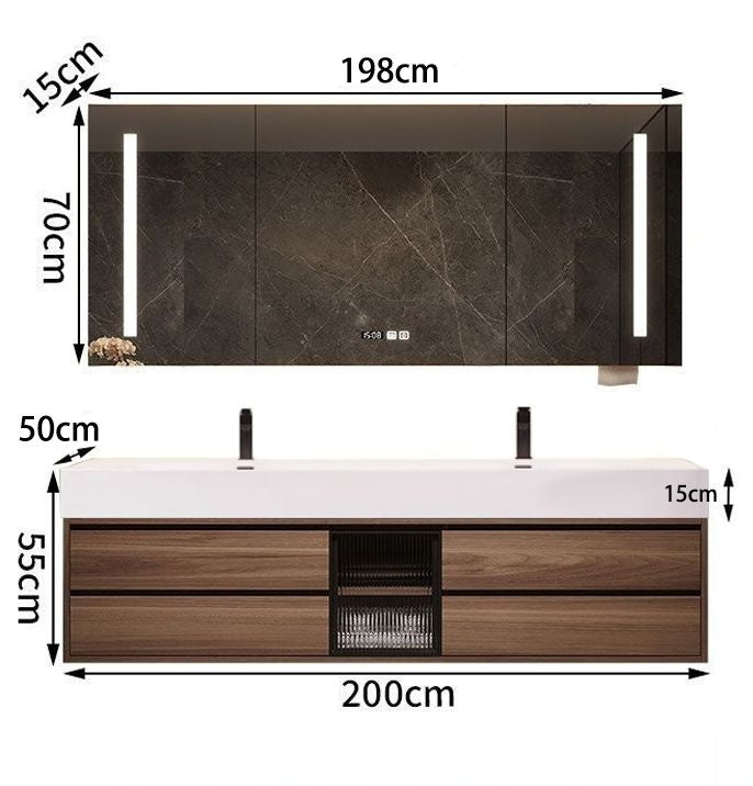 QW- Custom-madeBathroom CounterBathroom Storage CabinetSmart Mirror CabinetBathroom Basin
