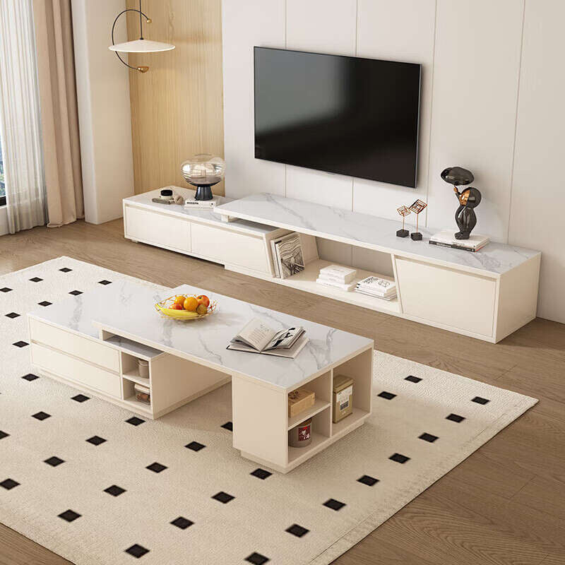 Lightweight Luxury Solid Wood Foldable TV Board Combination Modern Simple Home Living Room Placement Zone Drawer Cabinet Shelf