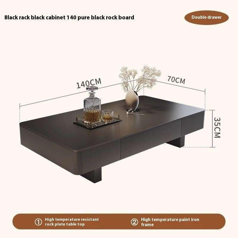 Italian Style Rectangular Stone High-end Living Room Coffee Simple Modern Table for Home