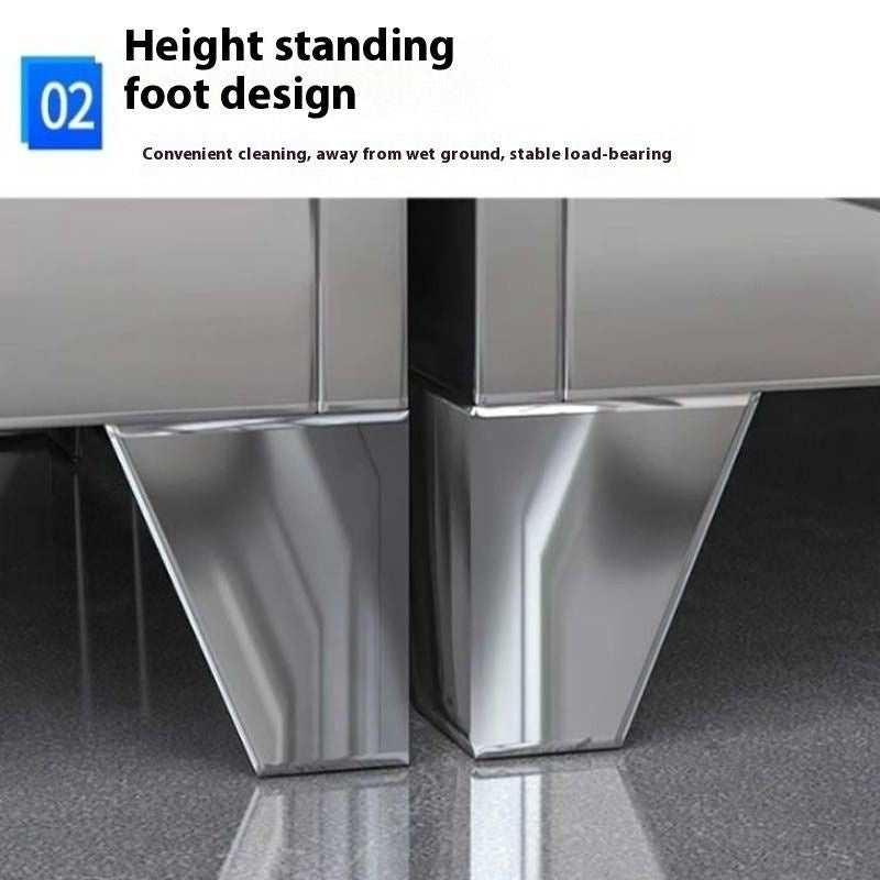 Stainless Steel Wardrobe Home Bedroom Sliding Door Hanging Closet High Capacity Storage Cabinet Balcony All In One Locker