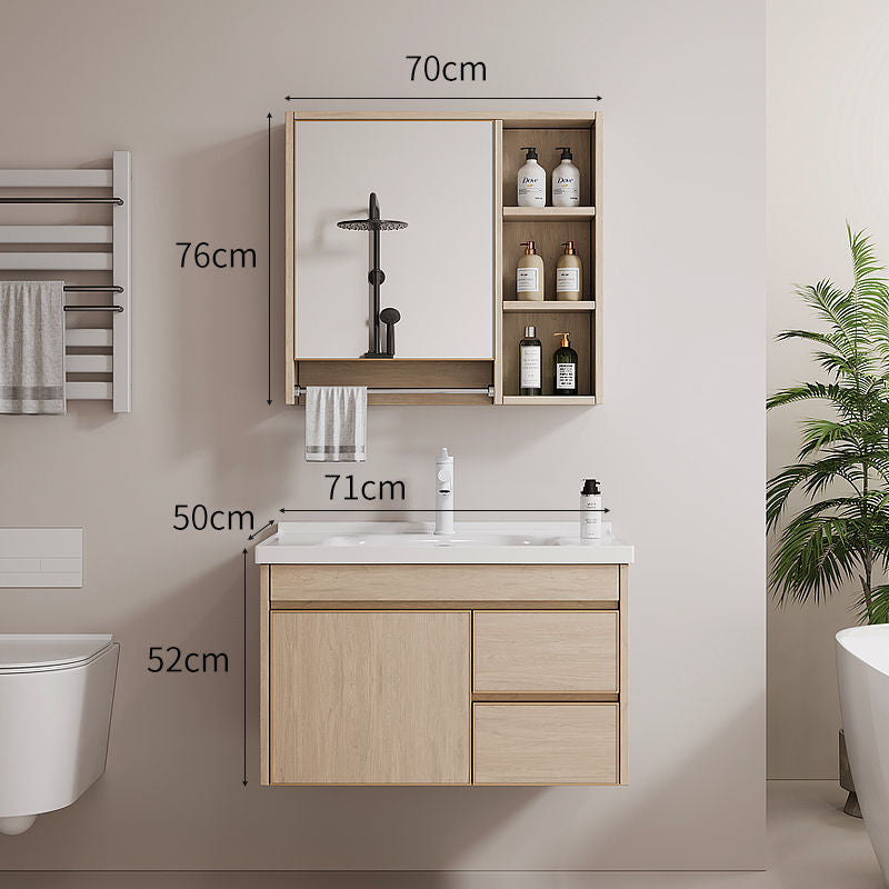 QW- AluminumBathroom storage cabinet aluminum alloy smart mirror Sink set