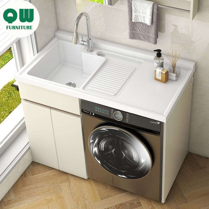 QW- Storage Cabinet Bathroom Sink Set with Faucet
