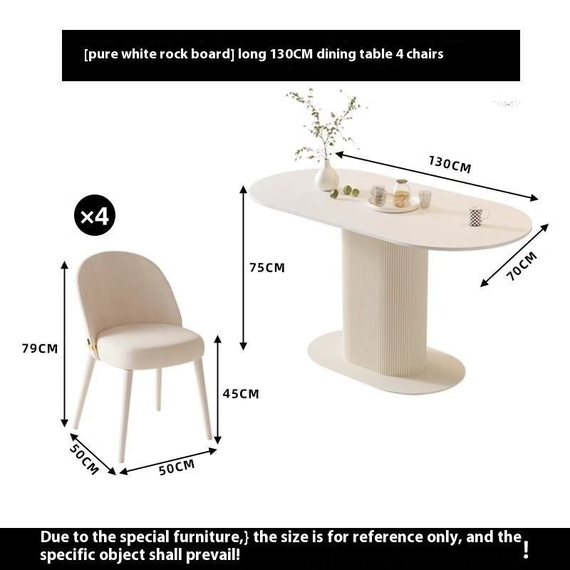 นอร์ดิกเจ้าหญิงโต๊ะอาหารขนาดเล็กครอบครัวโต๊ะอาหารห้องนั่งเล่นโต๊ะอาหารสไตล์ครีม 