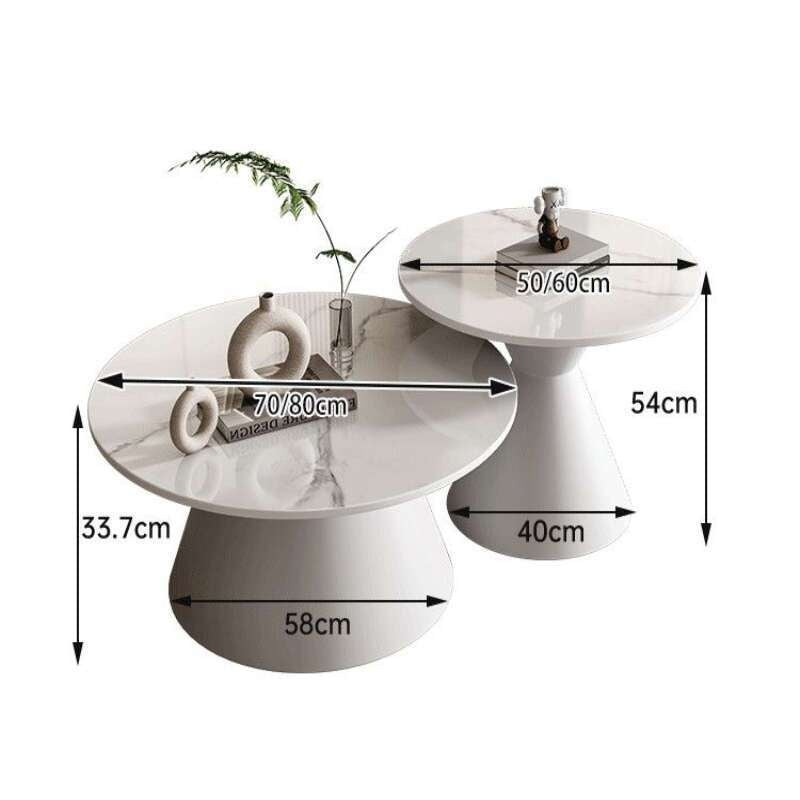 Slate Coffee Table Light and elegant coffee Sofa side for home living room, small round table