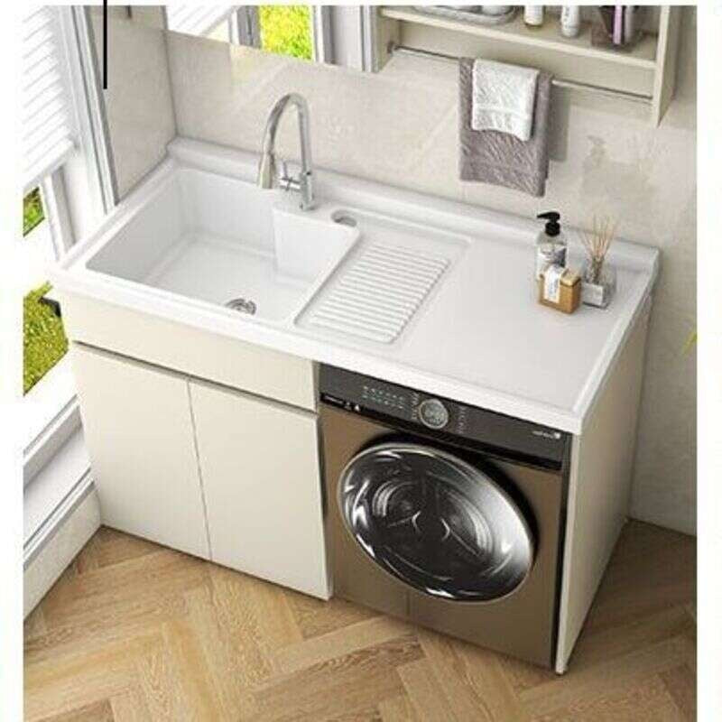 QW- Storage Cabinet Bathroom Sink Set with Faucet