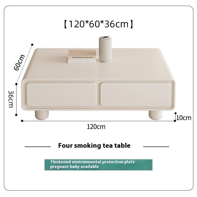 เมนูกลมครีมลมทีวีตู้สีขาวที่เรียบง่ายในโต๊ะกาแฟรวมห้องนั่งเล่นขนาดเล็กชั้นใน...