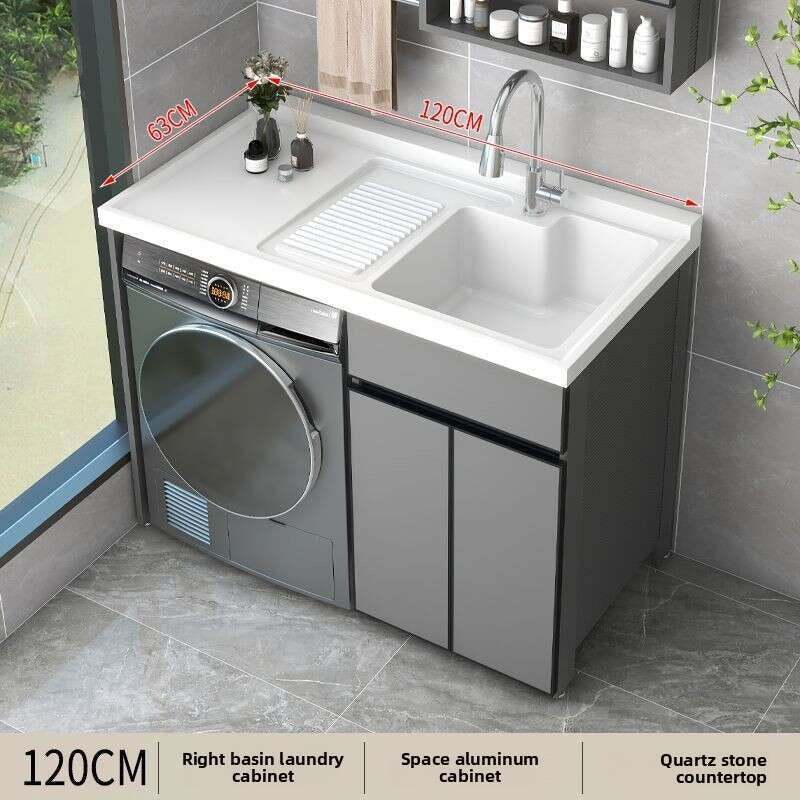 QW- Aluminum Washing Machine Countertop Bathroom Storage Cabinet