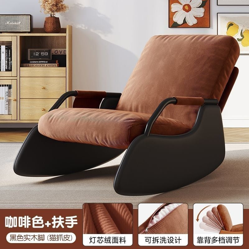 Lazy Rocking Single Lounge Chair Living Room Sofa Five Gear Adjustable
