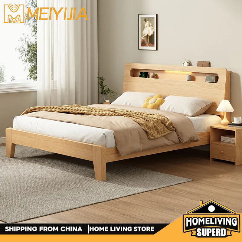 Drawer Storage Solid Wood 1.8 Meter Modern Simple Double Bedroom 1.2m1.5 Single Bed Frame