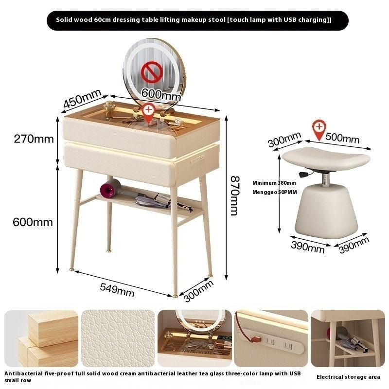 ในมินิห้องนอนขนาดเล็กโต๊ะเครื่องแป้งโต๊ะเครื่องแป้งโต๊ะเครื่องแป้งที่ทันสมัยสไตล์ใหม่ป้อมปราการ