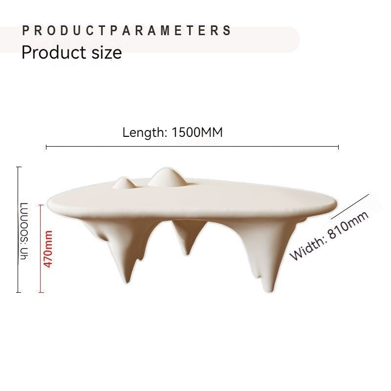 Nordic Cream Wind Light Elegant Design Sense Living Room Coffee Beside Tea Table Mountain and River Art New Style