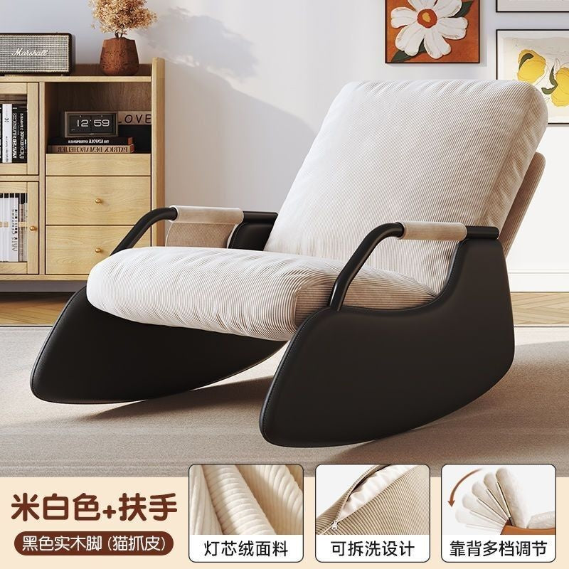 Lazy Rocking Single Lounge Chair Living Room Sofa Five Gear Adjustable